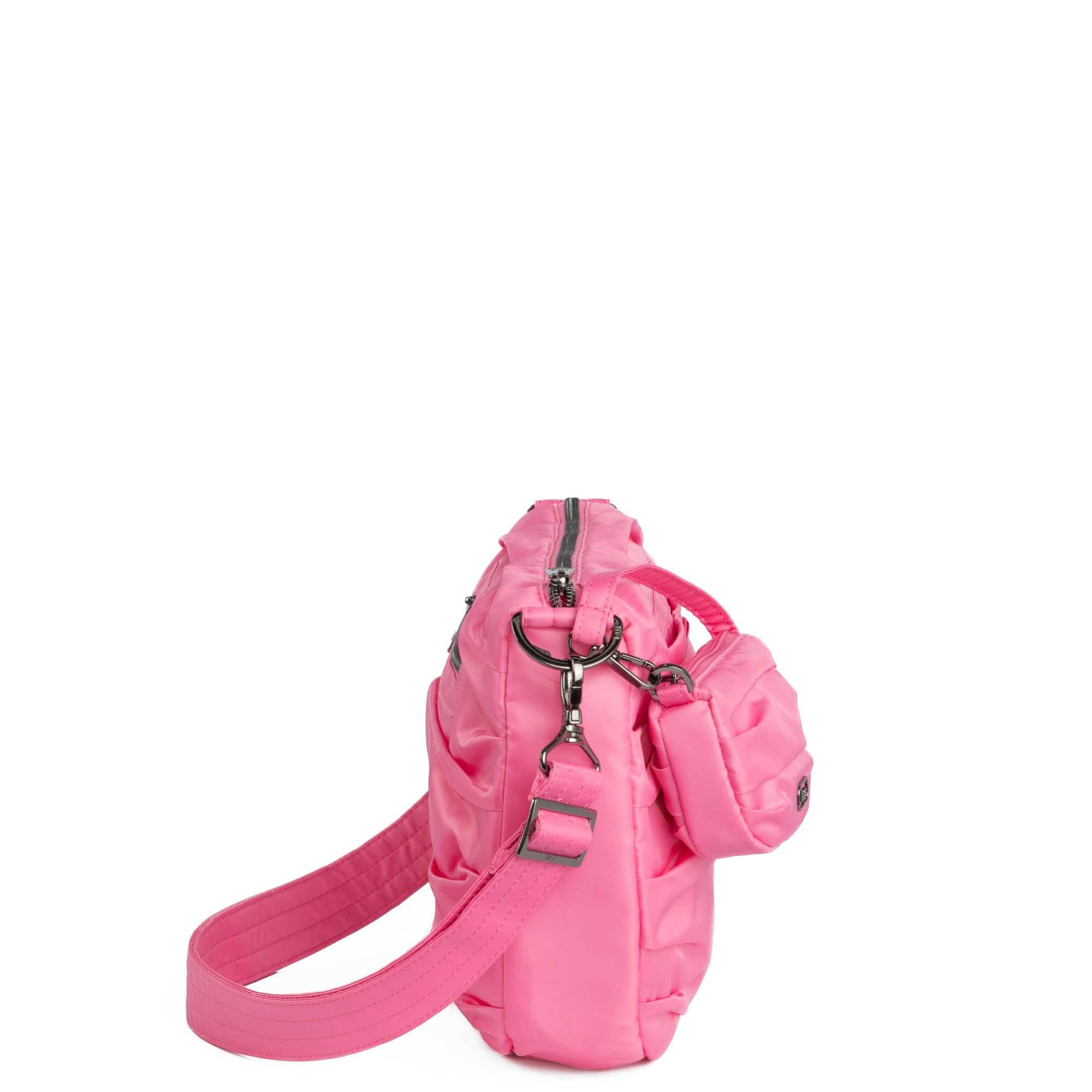 Scuffle Pleated Crossbody Bag with Disco Pouch - PERFECTLY PINK - Scuffle_PerfectlyPink_03